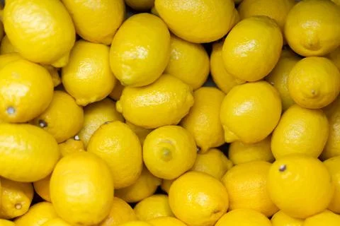 Nice yellow lemons with bright color Stock Photos