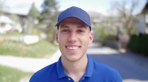 Nice young guy smiling in camera Stock-Footage 49787735