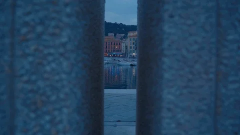 Nice's port between the streets Stock Footage 93349986