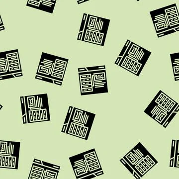 Niche authority seo glyph vector seamless pattern Stock Illustration