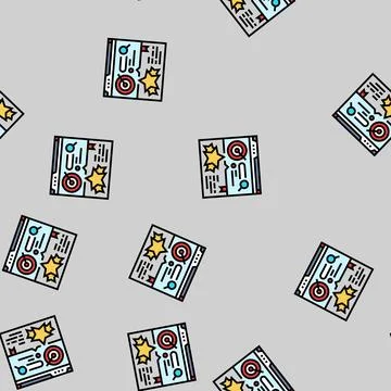 Niche authority seo vector seamless pattern Illustrazione stock
