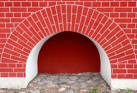 Niche in brick wall Stockfoto's
