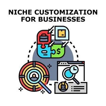 Niche customization for business development concept Stock Illustration