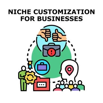 Niche customization for businesses vector concept Stock Illustration