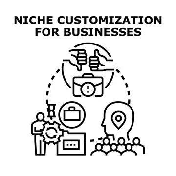 Niche customization for businesses vector concept Stock Illustration