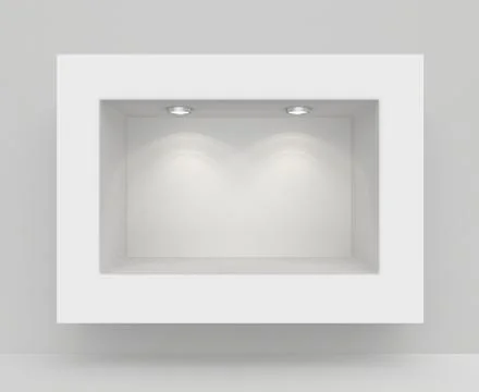 Niche in the wall with light sources Stock Illustration