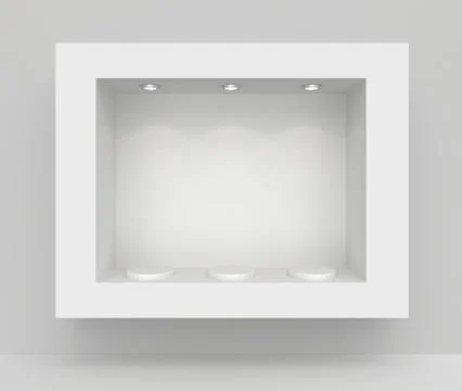Niche in the wall with light sources Illustrazione stock