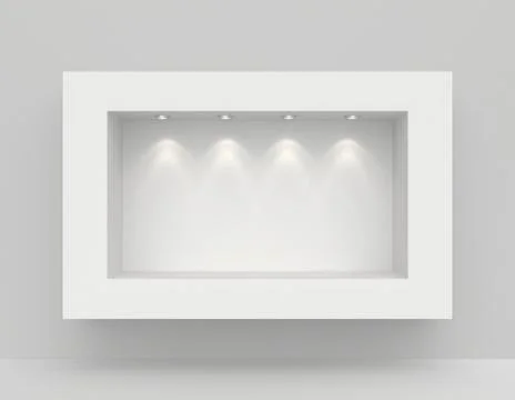 Niche in the wall with light sources Stock-Illustration