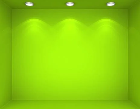 Niche in the wall with light sources Illustrazione stock