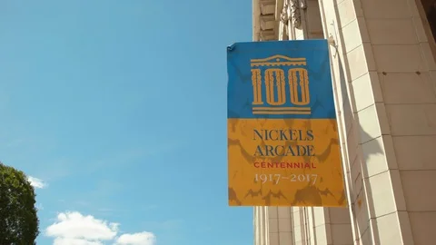 Nicholas Arcade Downtown Ann Arbor Stock Footage 100826799
