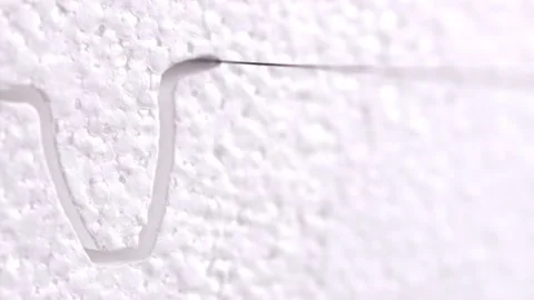A nichrome wire is cutting plastic foam Stock Footage 161340070