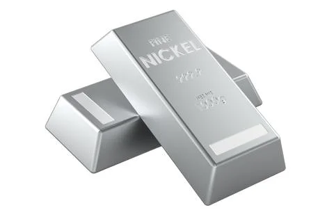 Nickel bars. 3D rendering Stock Illustration