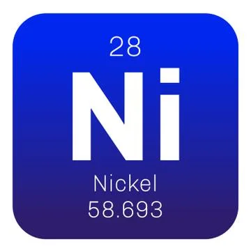 Nickel chemical element Stock Illustration