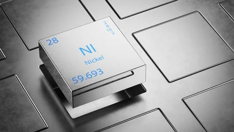 Nickel, element of the periodic table Stock Footage 288014389