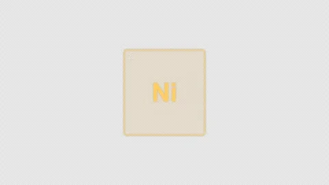 Nickel Ni Periodic Table Element Tile Clean No Text Animation Video Overlay Alph Stock-Footage 339370301