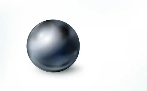 Nickel plating or oxidation realistic metal sphere isolated on white Stock Illustration