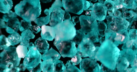 Nickel sulfate crystals under microscope with industrial uses Video stock 308431742