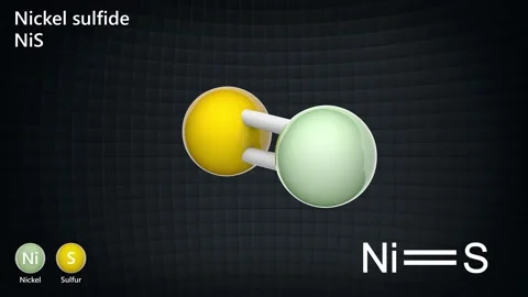 Nickel sulfide (NiS). Seamless loop. Video stock 153894666