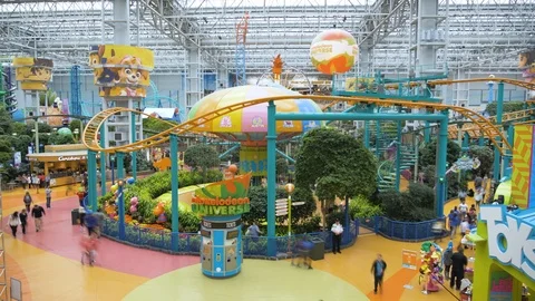 Nickelodeon Universe at the Mall of Amer... | Stock Video | Pond5