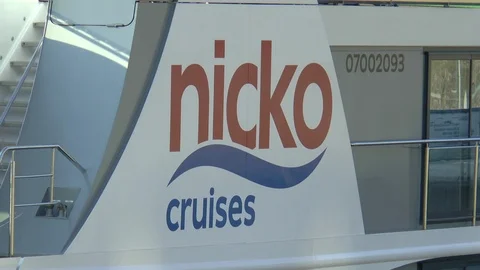 Nicko Cruises Ships Logo Stock Footage 99160779
