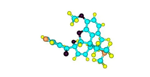 Nicocodeine molecular structure isolated on white Stock Illustration