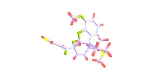 Nicocodeine molecular structure isolated on white Stock Illustration