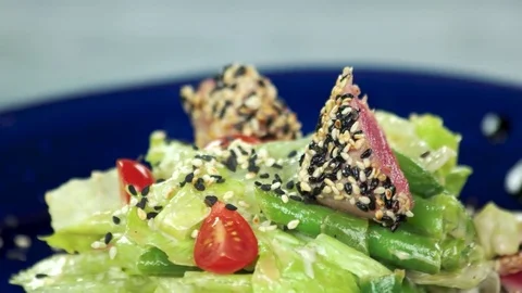 Nicoise salad macro. Stock Footage 84866263
