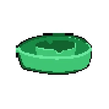 Nicotine ashtray pixel art vector illustration Stock Illustration