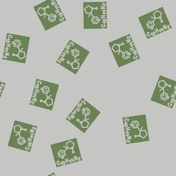 Nicotine formula glyph vector seamless pattern Illustrazione stock