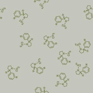 Nicotine formula line seamless pattern 스톡 일러스트