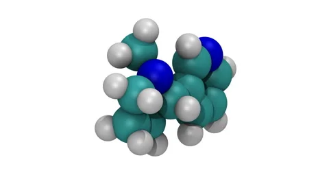 Nicotine, molecular model Stock-Footage 64803537