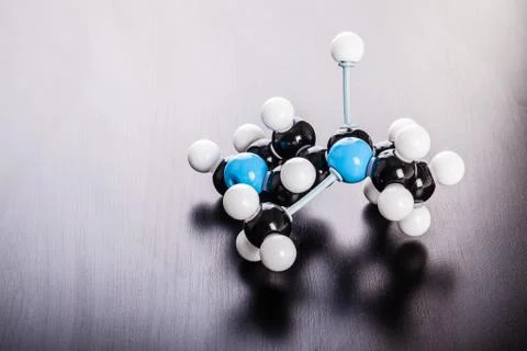 Nicotine molecular model Stock Photos