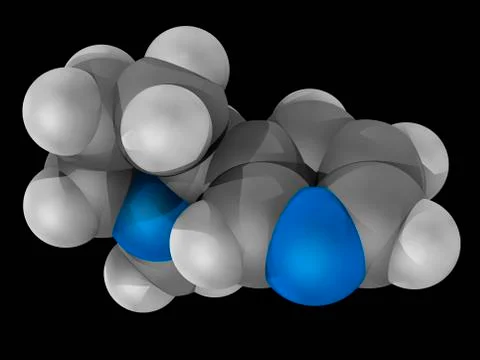 Nicotine molecule Stock Illustration