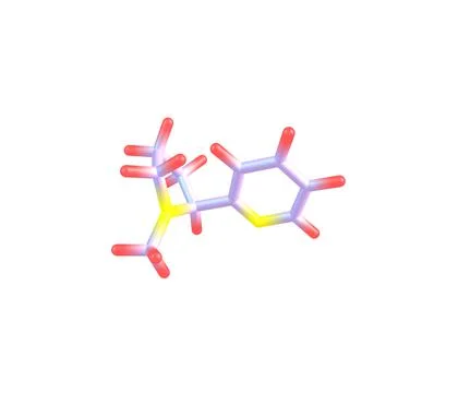 Nicotine molecule isolated on white Stock Illustration