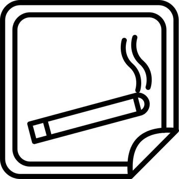 Nicotine Patch Line Icon Design Stock Illustration