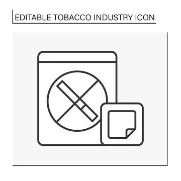Nicotine patch line icon Stock Illustration