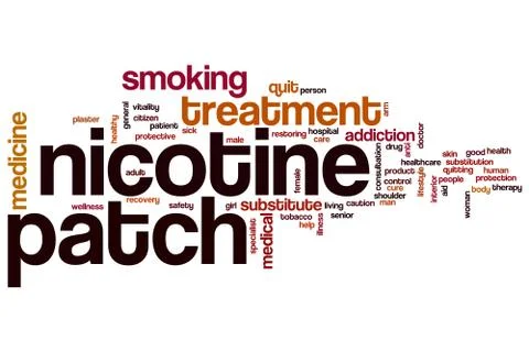 Nicotine patch word cloud Stock Illustration
