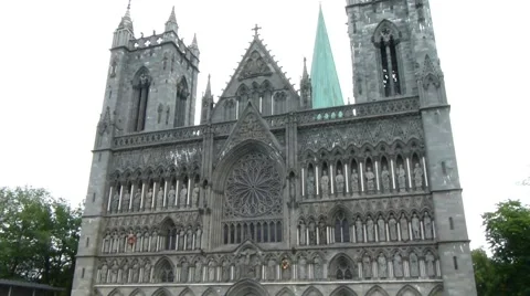 Nidaros Cathedral Stock Footage 58950770