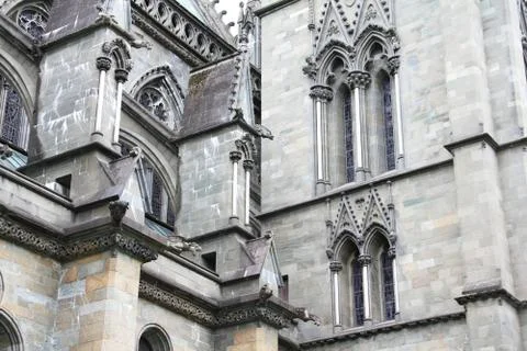 The Nidaros Cathedral in Trondheim Stock Photos