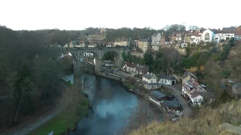 Nidd Viaduct From Castle Stock Footage 104350099