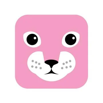 Niedliche Katze, Cartoon Flat Icon Design, wie ein Logo Cute cat, cartoon ... Foto stock