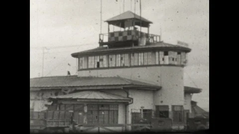Nielson Field Tower 1946 Stock Footage 130130333