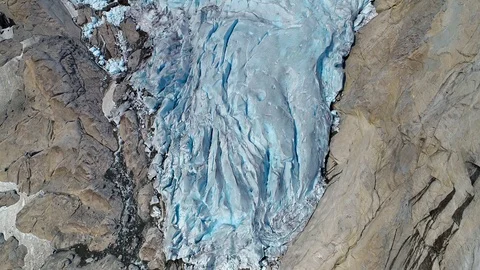Nigardsbreen. A glacier arm of the large Jostedalsbreen glacier. Stock Footage 92836022