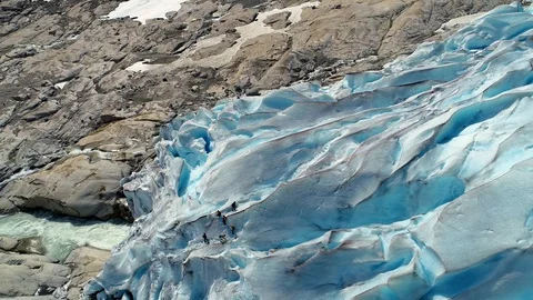 Nigardsbreen. A glacier arm of the large Jostedalsbreen glacier. Stock Footage 92837063