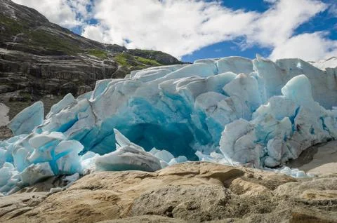 Nigardsbreen Glacier ice cave Фото