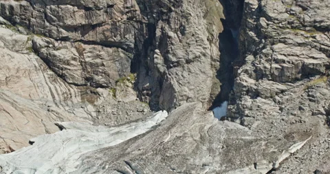 Nigardsbreen glacier melting creating a waterfall in norway Видео 326354669