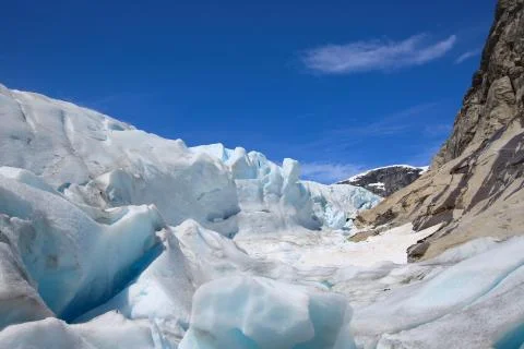 Nigardsbreen glacier Stock Photos
