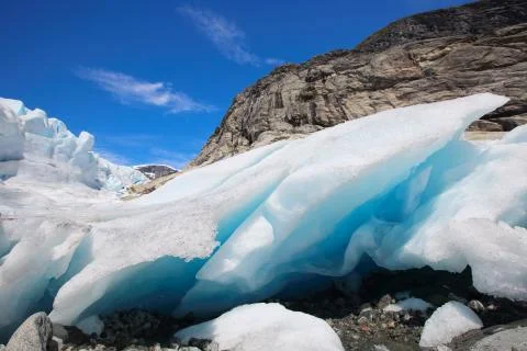 Nigardsbreen glacier 库存照片