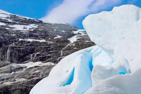 Nigardsbreen glacier Stock Photos
