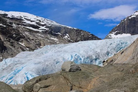 Nigardsbreen glacier Stock Photos